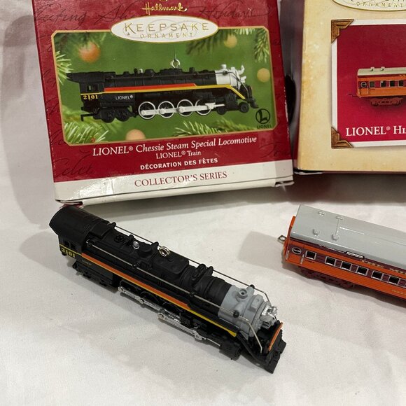 Lot of 4 TRAIN Xmas Hallmark Keepsake Ornaments - Lionel Locomotive, Caboose Car - Picture 2 of 16